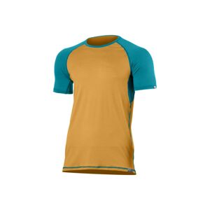 Lasting pánské merino triko OTO hořčicové Velikost: XL pánské tričko s krátkým rukávem