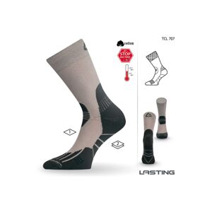 Lasting TCL 707 béžová trekingová ponožka Velikost: (42-45) L ponožky