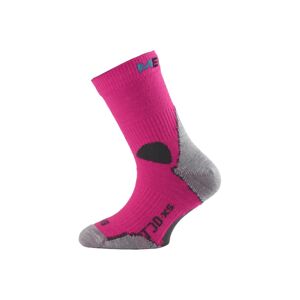 Lasting TJD 408 růžové merino ponožka junior slabší Velikost: (34-37) S ponožky