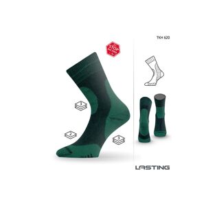 Lasting TKH 620 zelené zimní ponožky z ionty stříbra Velikost: (38-41) M ponožky
