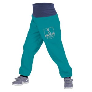 Unuo Batolecí softshellové kalhoty s fleecem, Smaragdová Velikost: 86/92 dětské kalhoty