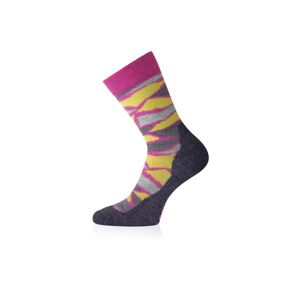 Lasting merino ponožky WLJ růžové Velikost: (42-45) L unisex ponožky