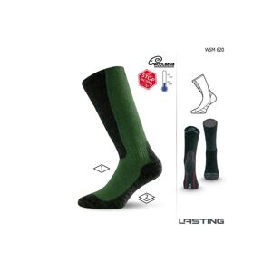 Lasting WSM 620 zelené vlněné ponožky Velikost: (34-37) S ponožky
