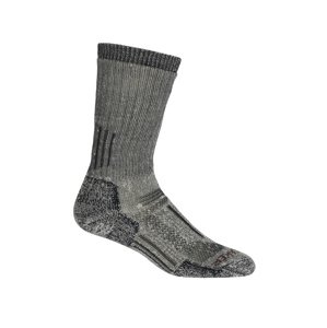 Dámské merino ponožky ICEBREAKER Wmns Mountaineer Mid Calf, Jet Heather/Espresso velikost: 35-37 (S)