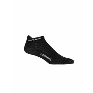 Pánské merino ponožky ICEBREAKER Mens Run+ Ultralight Micro, Black/Snow velikost: 39-41,5 (S)