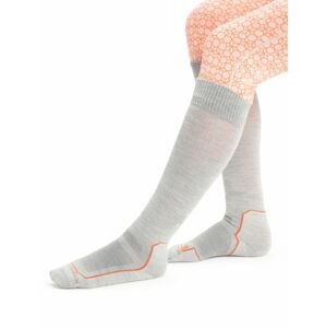 Dámské ponožky ICEBREAKER Wmns Ski+ Ultralight OTC, Blizzard Heather/Flash/Snow velikost: S