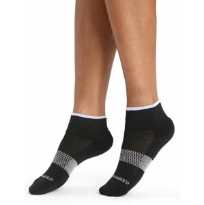 Dámské merino ponožky ICEBREAKER Wmns Multisport Light Mini, Black/Snow/Metro Heather velikost: 41-43 (L)
