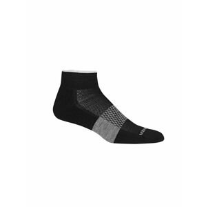Pánské merino ponožky ICEBREAKER Mens Multisport Light Mini, Black/Snow/Metro Heather velikost: 47-49 (XL)
