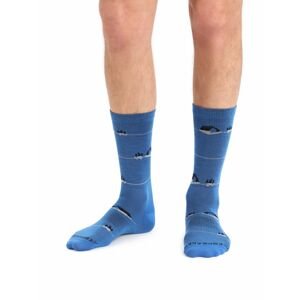 Pánské ponožky ICEBREAKER Mens Lifestyle Ultralight Crew Backcountry Camp, Lazurite/Ether/Royal Navy velikost: M