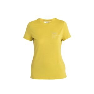 Dámské merino triko krátký rukáv ICEBREAKER Wmns Merino 150 Tech Lite III SS Tee Natural Run Club 2.0, Lux velikost: XS