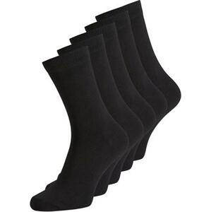 Jack & Jones ponožky 12113085 SOCK 5 PACK NOOS BLACK/BLACK BI Černá