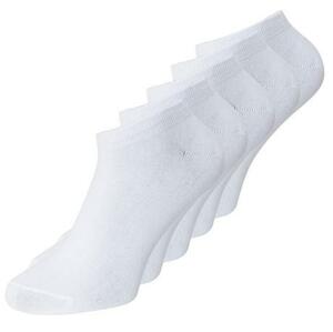 Jack & Jones Sada 5 párů pánských nízkých ponožek Jacdongo Socks 5 Pack Noos 12120278 Bílá