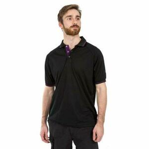 Trespass Pánské tričko s límečkem Bonington - velikost L black S, Černá