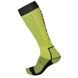Husky Ponožky Snow Wool zelená/černá L (41-44), 41 - 44
