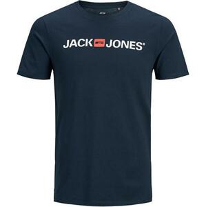 Jack&Jones PLUS Pánské triko JJECORP Regular Fit 12184987 Navy Blazer 5XL