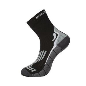 PROGRESS RUNNING HIGH SOX běžecké ponožky 35-38 černá/šedá, 3-5