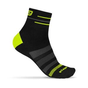 Etape – ponožky SOX, černá/žlutá fluo XL (44-47), 44 - 47