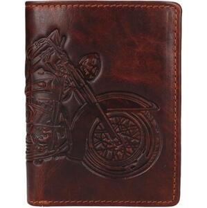Lagen Pánská kožená peněženka 66-6401/M BROWN - MOTOCYCLE