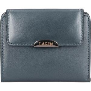 Lagen Dámská kožená peněženka 50722 METALIC GREY