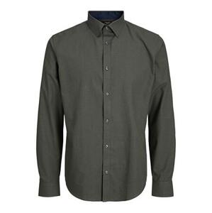 Jack&Jones Pánská košile JPRBLABELFAST Comfort Fit 12239027 Olive Night XL