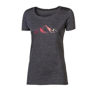 PROGRESS VINKA "MOUNTAINS" women's merino T-shirt L šedý melír
