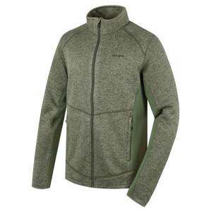 Husky Pánský fleecový svetr na zip Alan M khaki XL