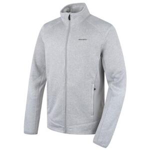 Husky Pánský fleecový svetr na zip Alan M light grey S