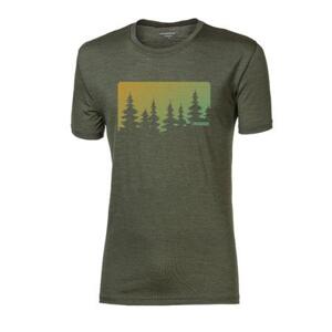 PROGRESS HRUTUR "FOREST" short sleeve merino T-shirt S khaki melír