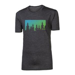 PROGRESS HRUTUR "FOREST" short sleeve merino T-shirt XXXL šedý melír