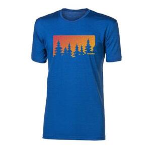 PROGRESS HRUTUR "FOREST" short sleeve merino T-shirt S modrý melír, Modrá