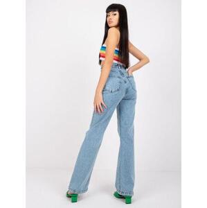 Fashionhunters Sevi modré džíny s vysokým pasem velikost: 26