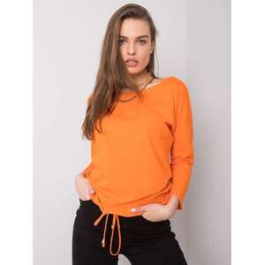 Fashionhunters Oranžová bavlněná halenka pro ženy M