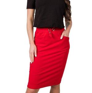 Fashionhunters Červená mikina, velikost sukně: L.