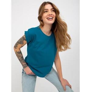 Fashionhunters Dámské základní tričko z námořní bavlny Revolution Velikost: XL
