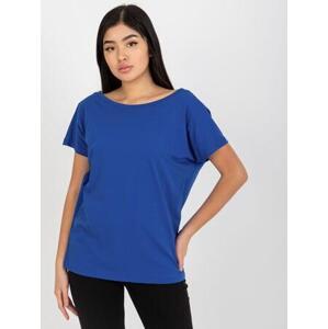 Fashionhunters Dámské tričko Fire - modré Velikost: XL