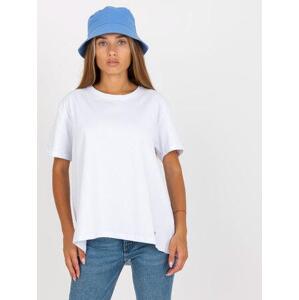 Fashionhunters Basic bílé dámské oversized tričko.Velikost: L / XL