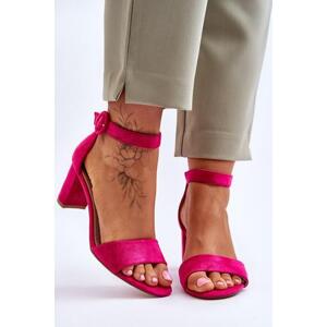 Kesi Dámské Sandály Na Podpatku semiš Fuchsie Lexi 37, Odstíny, růžové