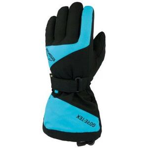 Eska Dětské lyžařské rukavice Kids Long GTX black|hawaian ocean M, Černá / modrá