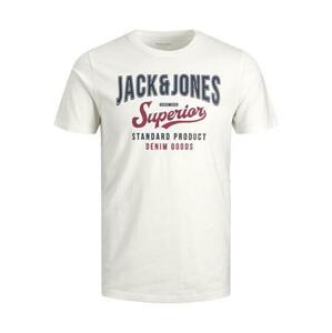 Jack&Jones Pánské triko JJELOGO Regular Fit 12220500 Cloud Dancer S