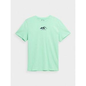 4F Pánské bavlněné tričko, light, green, neon, XXL