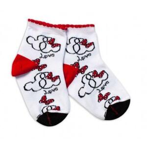 Baby Nellys Bavlněné ponožky Minnie Love - bílé 92-98 (18-36m)