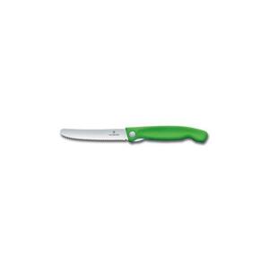 Victorinox Skládací svačinový nůž Swiss Classic, zelený, vlnkované ostří