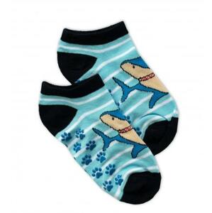 Dětské ponožky s ABS Žralok - modré 23-26