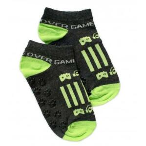 Dětské ponožky s ABS Gameover - grafit 19-22