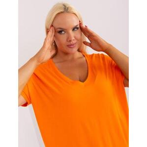Fashionhunters Oranžová halenka plus size Velikost: ONE SIZE, JEDNA, VELIKOST
