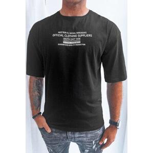 Dstreet RX5348 L černé pánské tričko s potiskem, Černá