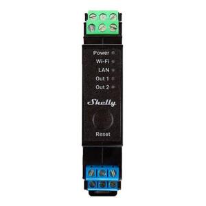 Shelly Pro 2PM - spínací modul s měřením spotřeby 2x 16A (LAN, WiFi, Bluetooth)