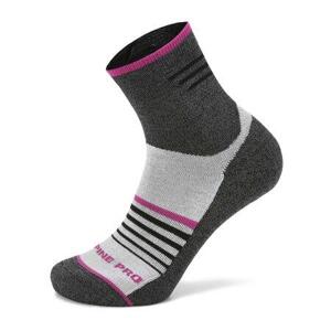 ALPINE PRO Unisex ponožky s antibakteriální úpravou KAIRE fuchsia red L, Růžová