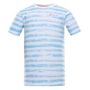 ALPINE PRO Pánské bavlněné triko WATER ethereal blue XS