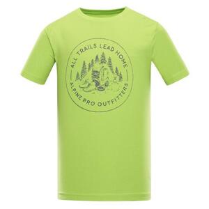 ALPINE PRO Pánské bavlněné triko LEFER lime green varianta pc XS